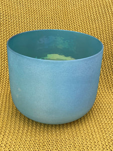 9” C-25 (True Tone 432 Hz) CLASSIC FROSTED, OCEAN GOLD BOWL (Dolphin Flow)