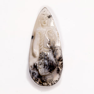 Dendrite Opalite with carved Buddha