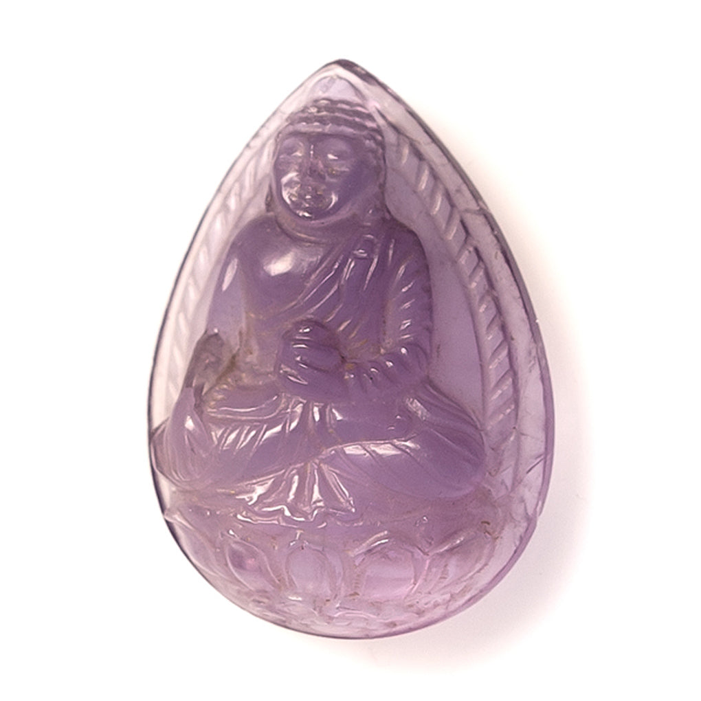 Amethyst with carved Buddha