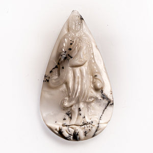 Dendrite Opalite with carved Buddha