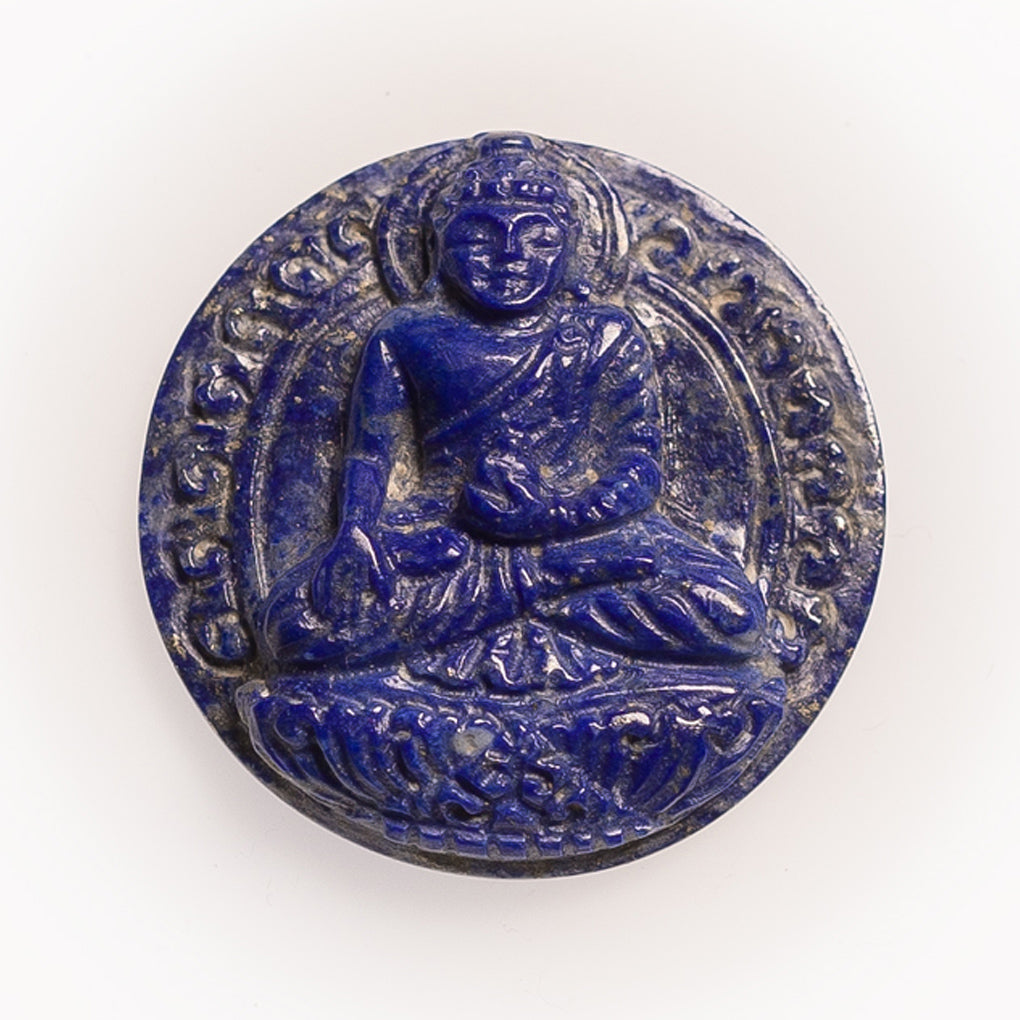 Lapis Lazuli with carved Buddha