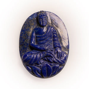 Lapis Lazuli with carved Buddha