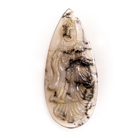 Dendrite Opalite with carved Buddha